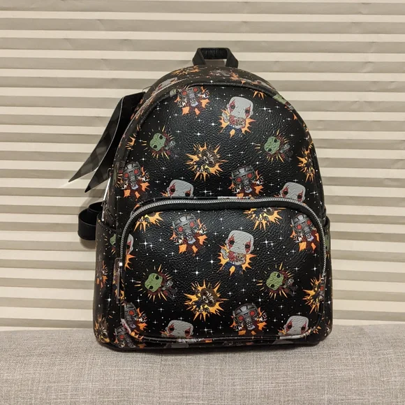 Marvel Guardians of the Galaxy Mini Backpack Black Allover Print Loungefly Marvel Guardians of the Galaxy All Over Print Mini  main image 4